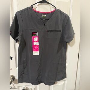 Scrubstar Woman’s Dark Gray Short Sleeve Shirt Size XS